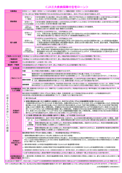 ＜JA三大疾病保障付住宅ローン＞