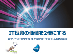 IT投資の価値を2倍にする - Magic Software