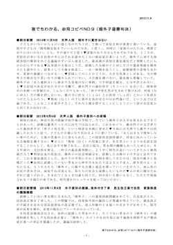 誰でもわかる、必見コピペNO.9（婚外子違憲判決）