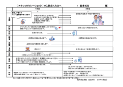 アナフィラキシーショック ）で入院された方へ （ 患者氏名