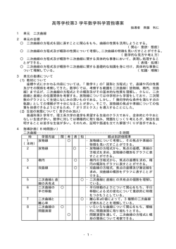 高等学校第3学年数学科学習指導案