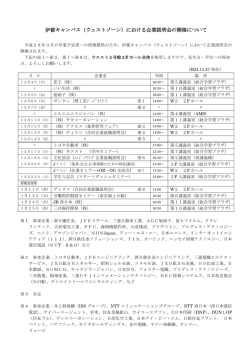 伊都キャンパス（ウェストゾーン）における企業説明会の開催について
