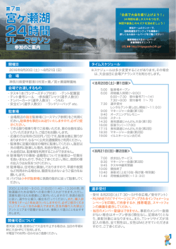 開催日 会 場 タイムスケジュール 選手受付 会場でお渡しするもの 駐車場