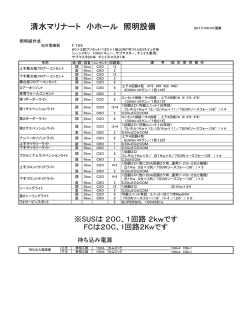 照明設備備品リスト