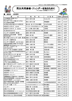 男女共同参画・ジェンダーを知るために - ウィルあいち