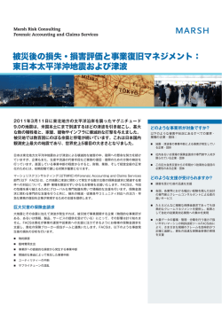 被災後の損失・損害評価と事業復旧マネジメント