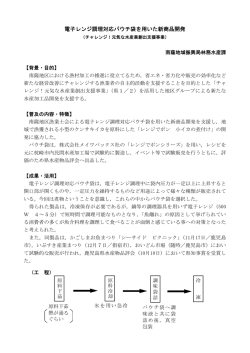 電子レンジ調理対応パウチ袋を用いた新商品開発