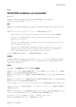 SCALEXIO suddenly not accessible