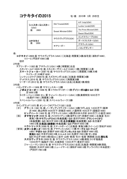 コテキタイの2015