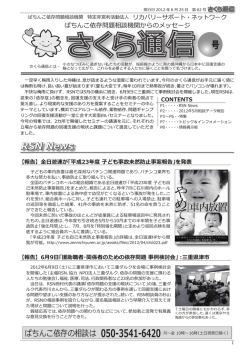 特定非営利活動法人 リカバリーサポート・ネットワークぱちんこ依存問題