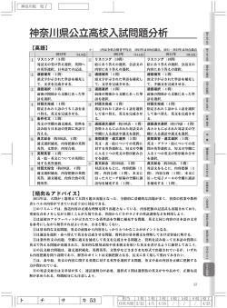 神奈川県公立高校入試問題分析