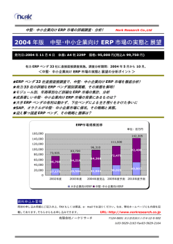 2004 年版 中堅･中小企業向け ERP 市場の実態と展望
