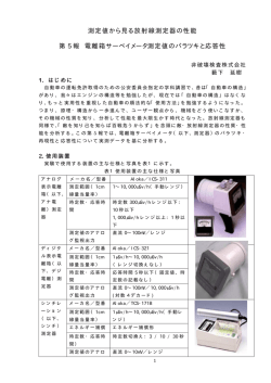 電離箱サーベイメータ測定値のバラツキと応答性