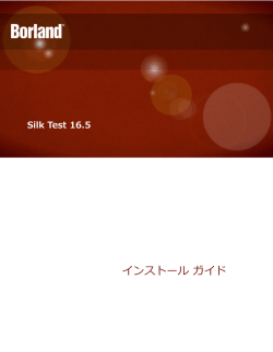 Silk Test インストール ガイド - Micro Focus Supportline