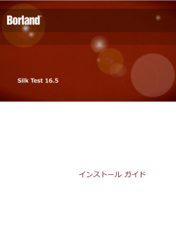 Silk Test インストール ガイド - Micro Focus Supportline
