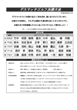 デスマッチゴルフ決勝大会