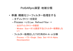PolSARpro演習：地被分類 &bull; 準備：精緻化リーフィルター処理をする