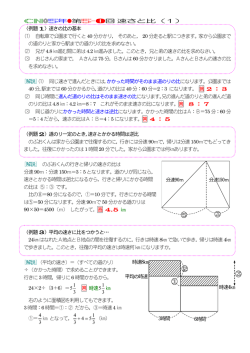 速さの比の基本
