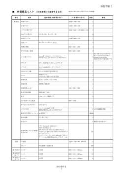 添付資料2：什器備品リスト（PDF形式：162KB）