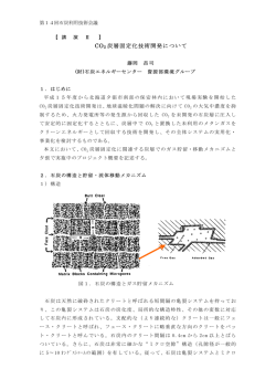 CO2 炭層固定化技術開発について