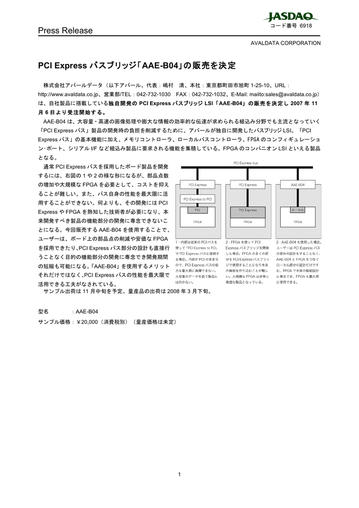 Pci Express バスブリッジ Aae B04 の販売を決定