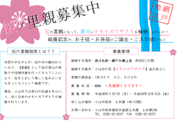 桜の里親になって、思川にオモイガワザクラを植樹しませんか？ 結婚