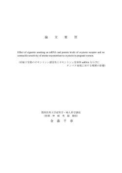 論文要旨（要約）