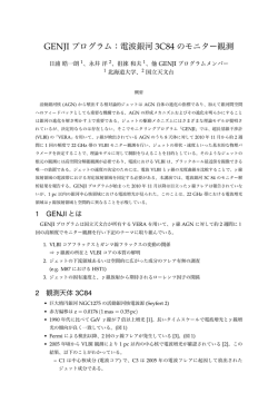 GENJI プログラム：電波銀河 3C84 のモニター観測