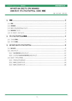 AN1612 AP-RZT-0A USBホストサンプルプログラム(IAR)解説