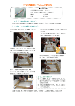 ガラス飛散防止フィルムの貼り方