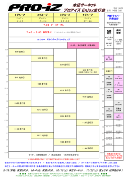 9/19(月祝) - プロアイズ走行会