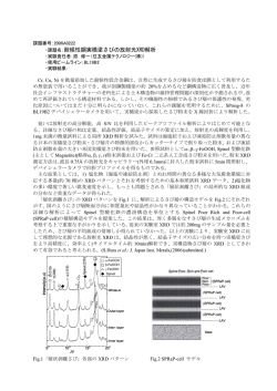 課題名：耐候性鋼実橋梁さびの放射光XRD解析 - SPring