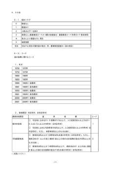 -19- ．その他 6 6&minus;1．統計フラグ 0 数値なし 1 数値あり 2 小数点以下1