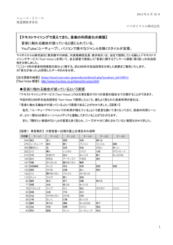音楽に触れる機会が減っているという実感 【テキストマイニングで