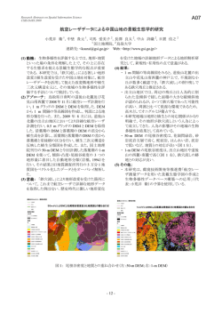 航空レーザデータによる中国山地の景観生態学的研究