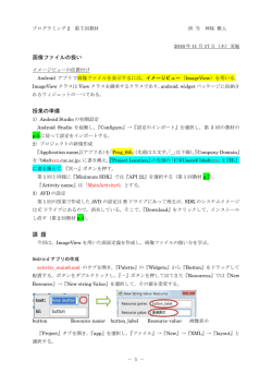 画像ファイルの扱い 授業の準備 課 題