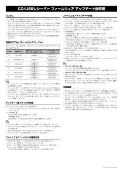 CD/USBレシーバー ファームウェア アップデート説明書