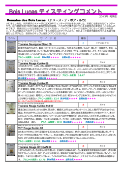 Domaine des Bois Lucas （ドメーヌ・デ・ボア・ルカ）