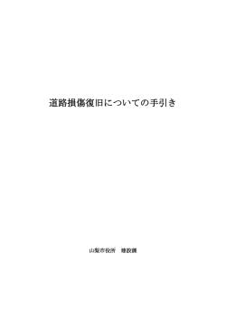 道路損傷復旧についての手引き