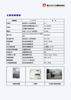 主要試験機器 - 富士タルク工業株式会社