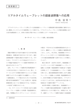 リアルタイムウェーブレットの超音波探傷への応用