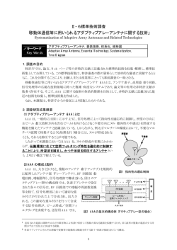 移動体通信等に用いられるアダプティブアレーアンテナに関する技術