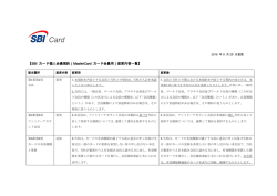 SBI カード個人会員規約（MasterCard カード会員用）変更内容一覧