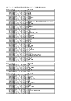 エンデューロソロ（2時間、3時間、5時間男女）エントリーリスト第1版