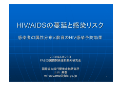 HIV/AIDSの蔓延と感染リスク 感染者の属性分布と教育のもたらす効果
