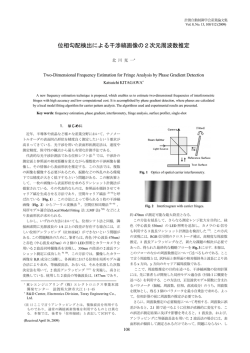 位相勾配検出による干渉縞画像の2次元周波数推定