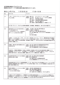 自主シンポジウム