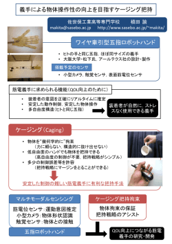 （ロボティクスフォーラム2011発表資料，PDF（107KB））