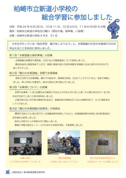 柏崎市立新道小学校の 総合学習に参加しました