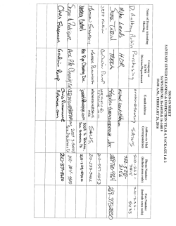 Page 1 SHGN-IN SHEET SANITARY SEWER CLEANING